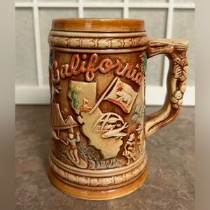 Vintage California Souvenir Ceramic Stein